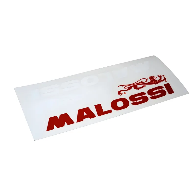 Knallerangebot Aufkleber Sticker Set Malossi Löwe Logo Schriftzug rot & weiß, mittel 134 x 31mm