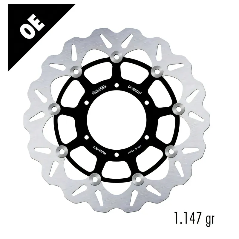 Markenware Bremsscheibe Galfer DF063CW WAVE® mit ECE R90 Zulassung, schwimmend vorne 296x5mm (2 benötigt) für Honda CB F Hornet VTX C CBR FS 600 - 1800 ccm Bj. 2001 - 2008