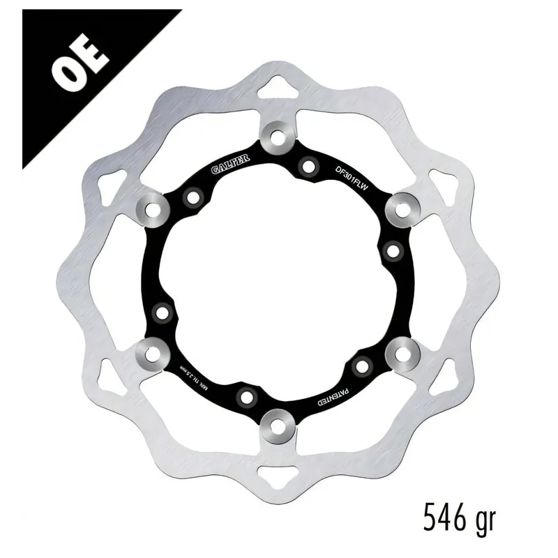 Super-Preis Bremsscheibe Galfer DF301FLW WAVE® mit ECE R90 Zulassung, schwimmend vorne 250x3mm für Suzuki DR-Z E K RM, Yamaha WR F YZ 426 125 - 450 ccm Bj. 1985 - 2017