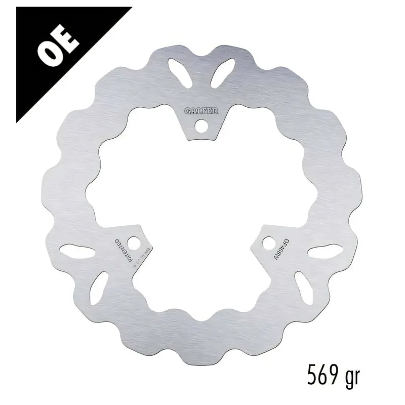 Bremsscheibe Galfer DF468W WAVE® mit ECE R90 Zulassung, starr hinten 210x4mm für Yamaha FZR RR TDR SZR TZR R Competition 125 - 750 ccm Bj. 1987 - 1999 Abverkauf