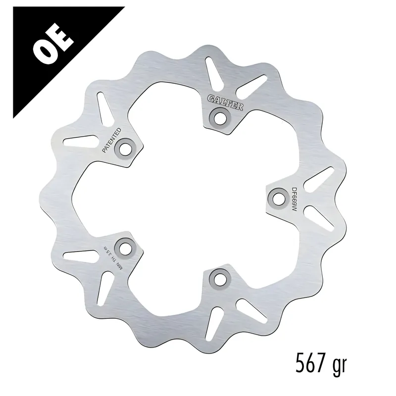 Geprüft Bremsscheibe Galfer DF669W WAVE® mit ECE R90 Zulassung, starr hinten 220x4mm für Aprilia RSV Mille R Factory Tuono RSV4 APRC SL Falco V4 RR 125 - 1100 ccm