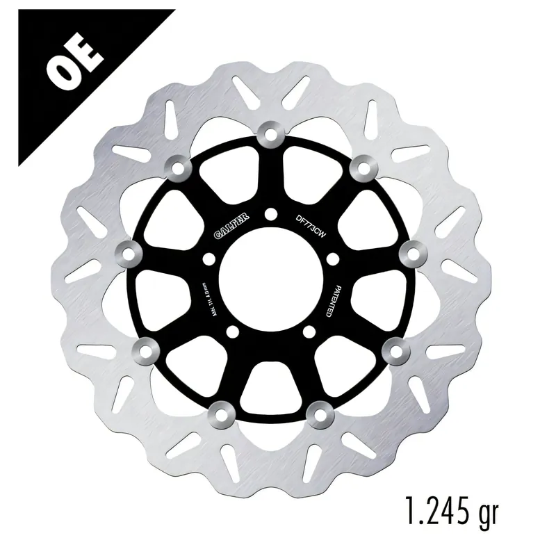 Solange Der Vorrat Reicht Bremsscheibe Galfer DF773CW WAVE® mit ECE R90 Zulassung, schwimmend vorne 305x4,5mm (2 benötigt) für Ducati Hypermotard S Evo 796 / 1100 ccm Bj. 2007 - 2014
