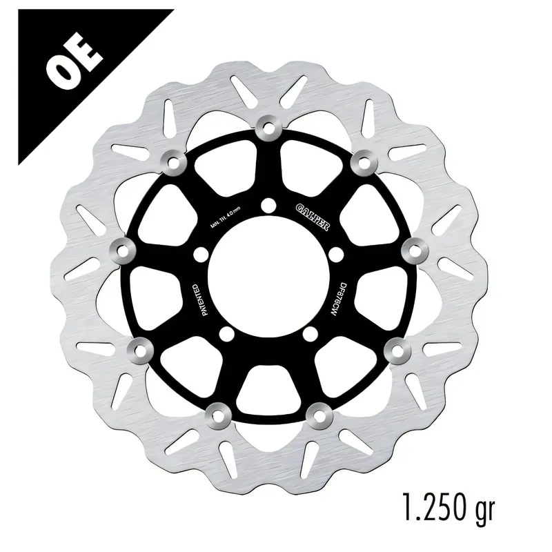 Bremsscheibe Galfer DF876CW WAVE® mit ECE R90 Zulassung, schwimmend vorne 310x4,5mm (2 benötigt) für Triumph Daytona R Street Triple 675 ccm Bj. 2006 - 2014 Mega-Angebot