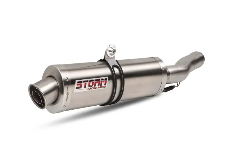 Nur Heute Auspuff Storm SLIP-ON oval Edelstahl mit ABE für Suzuki DL V-Strom 650 ccm Bj. 2004 - 2006
