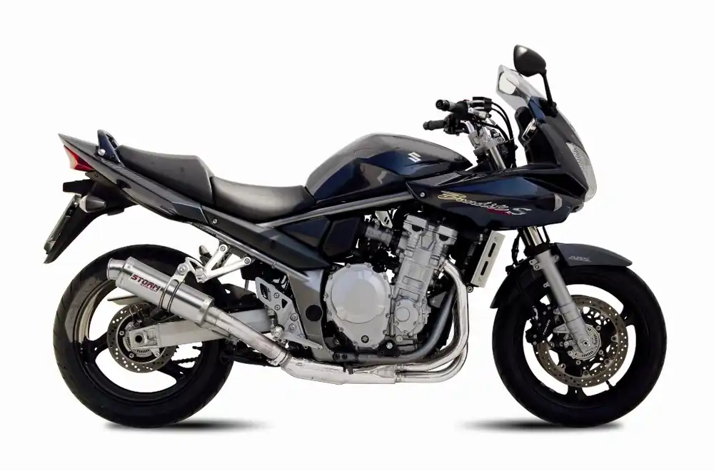Auspuff Storm SLIP-ON GP Edelstahl mit ABE für Suzuki GSX FA F / GSF Bandit SA N S 1250 ccm Bj. 2007 - 2016 Expressversand
