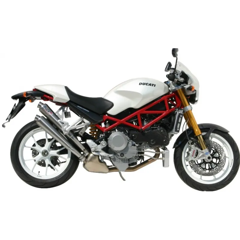 Auspuffanlage Mivv 2 SLIP-ON Edelstahl X-Cone Sport für Ducati Monster S4R Testastretta 998 ccm Bj. 2006 - 2008 Markenprodukt