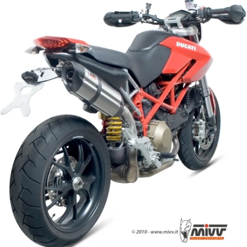 Auspuffanlage Mivv SLIP-ON Titian mit Carbon Kappe Suono Sport für Ducati Hypermotard Evo S 1100 ccm Bj. 2007 - 2012 Nur Heute