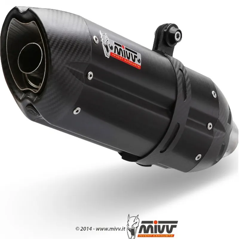 Auspuffanlage Mivv SLIP-ON Edelstahl schwarz Suono Sport für Honda CBR R 250 ccm Bj. 2011 - 2015 Preisreduziert