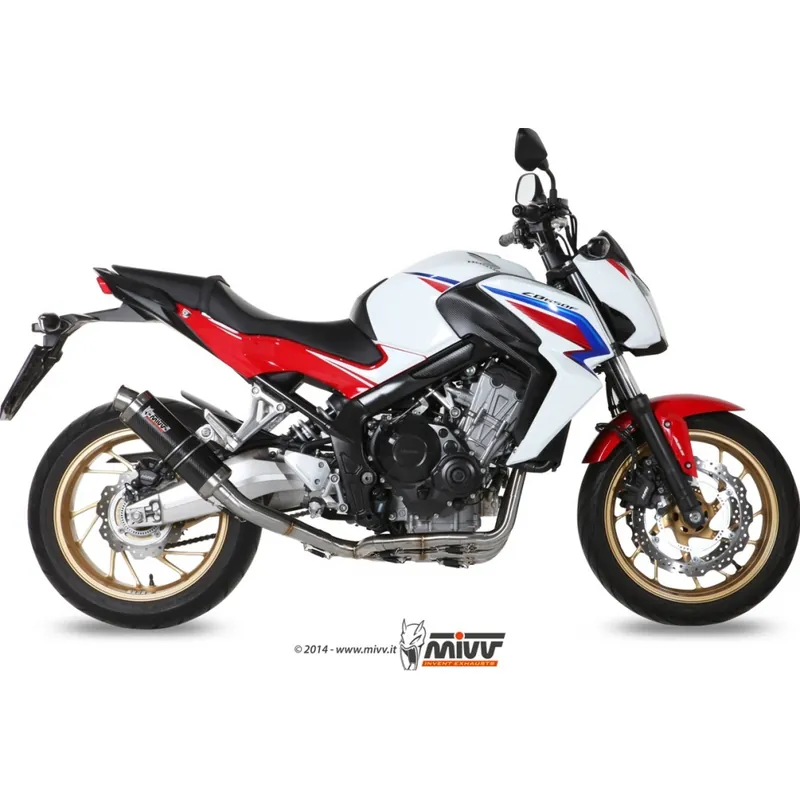 Markenprodukt Auspuffanlage Mivv Komplettanlage 4x2x1 Carbon GP Sport für Honda CB F CBR FA / 650 ccm Bj. 2014 - 2016
