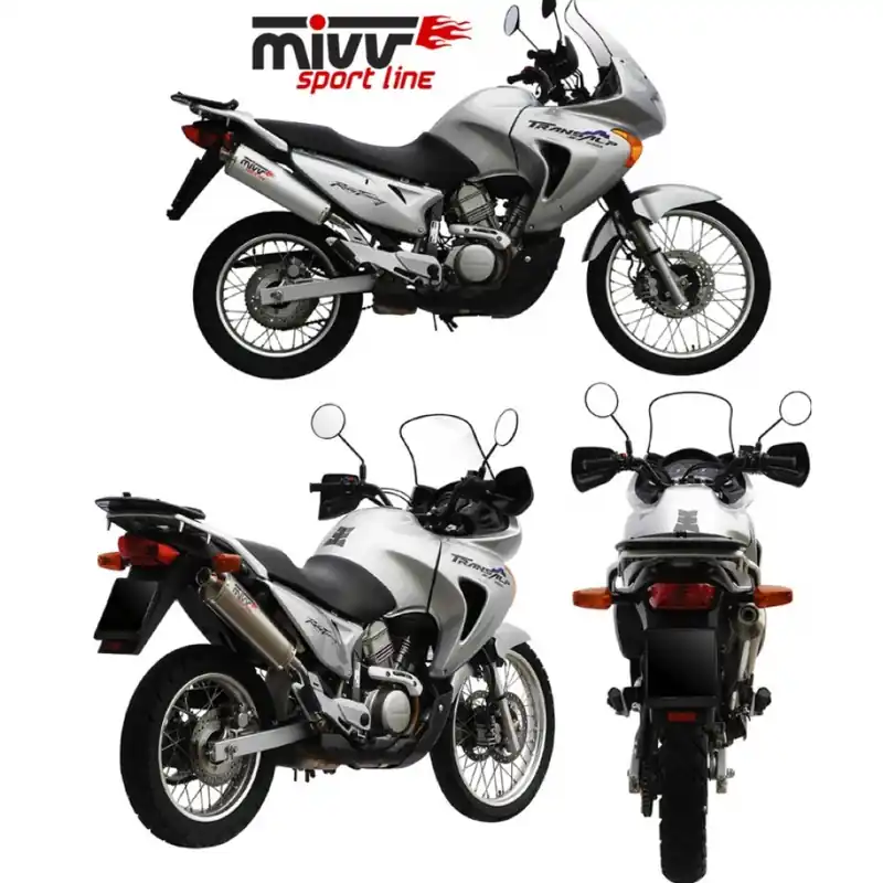Auspuffanlage Mivv SLIP-ON Edelstahl Oval Sport für Honda XL V Transalp 650 ccm Bj. 2000 - 2004 Begrenztes Angebot
