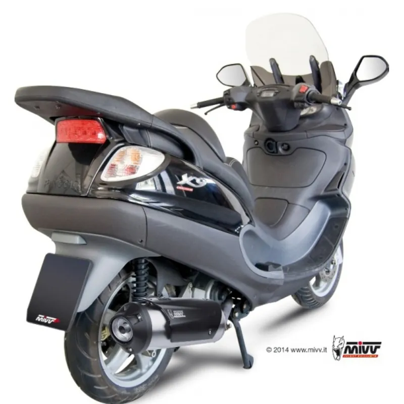 Auspuffanlage Mivv Komplettanlage 1x1 Edelstahl Urban für Piaggio X8 X Evo X10 MP3 X9 / Evolution Street Hybrid Yourban 125 / 150 / 200 ccm Echt