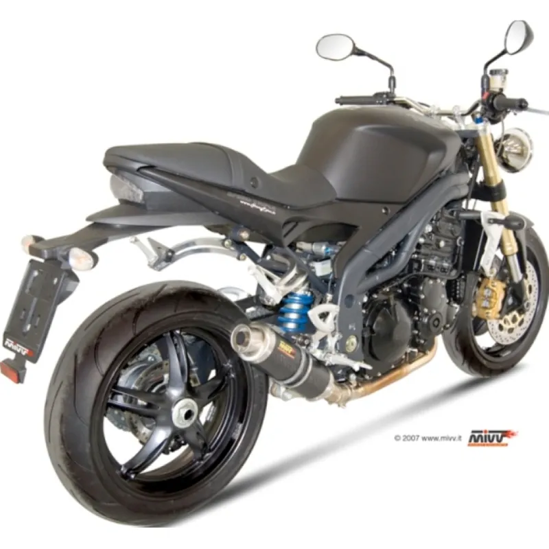 Schnäppchen Auspuffanlage Mivv SLIP-ON Carbon GP Sport für Triumph Speed Triple 1050 ccm Bj. 2007 - 2010