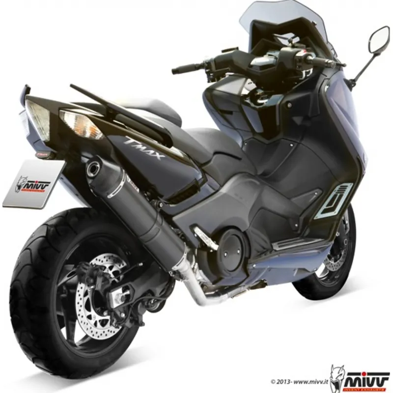 Auspuffanlage Mivv Komplettanlage 2x1 Edelstahl schwarz Stronger Sport für Yamaha XP T-Max 530 ccm Rabatt