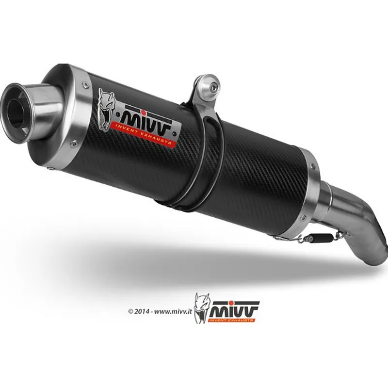 Auspuffanlage Mivv SLIP-ON Carbon Oval Sport für Yamaha YZF R Thunder Cat 600 ccm Bj. 1996 - 2002 Zertifiziert