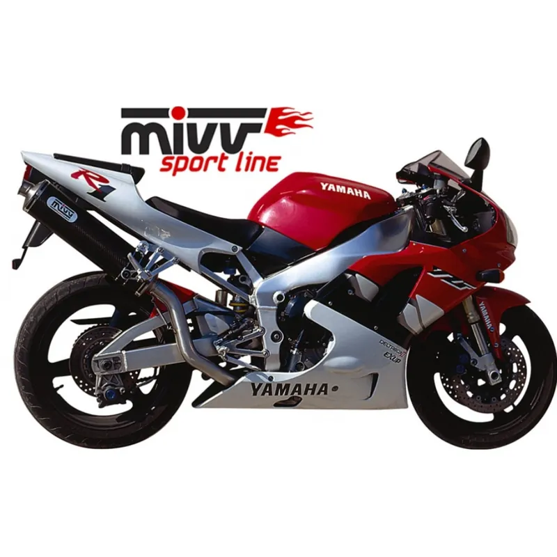 Online Kaufen Auspuffanlage Mivv SLIP-ON Edelstahl Oval Sport für Yamaha YZF-R1 1000 ccm Bj. 1998 - 2001