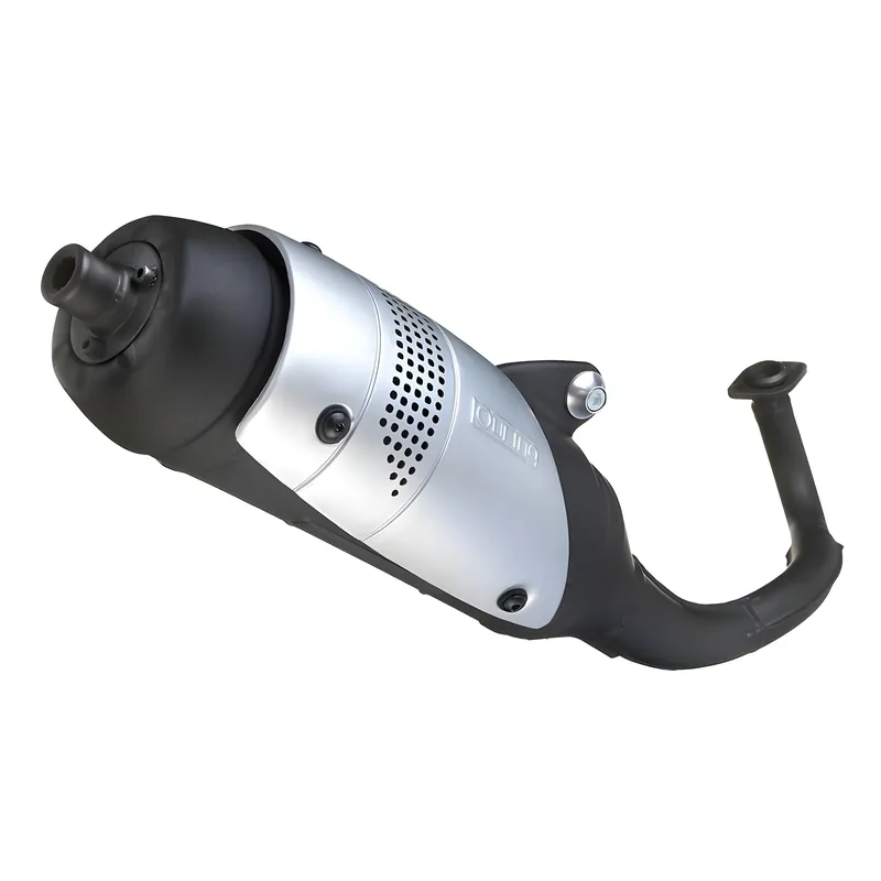 Auspuffanlage komplett LeoVince TOURING mit Zulassung, Stahl für Aprilia Scarabeo 50 Street AC Piaggio Motor 2006 - 2007 / SR 50 Motard / Piaggio Typhoon 2-Takt 2012 - 2017 / Gilera Ice Kat 50 2001 Direktkauf