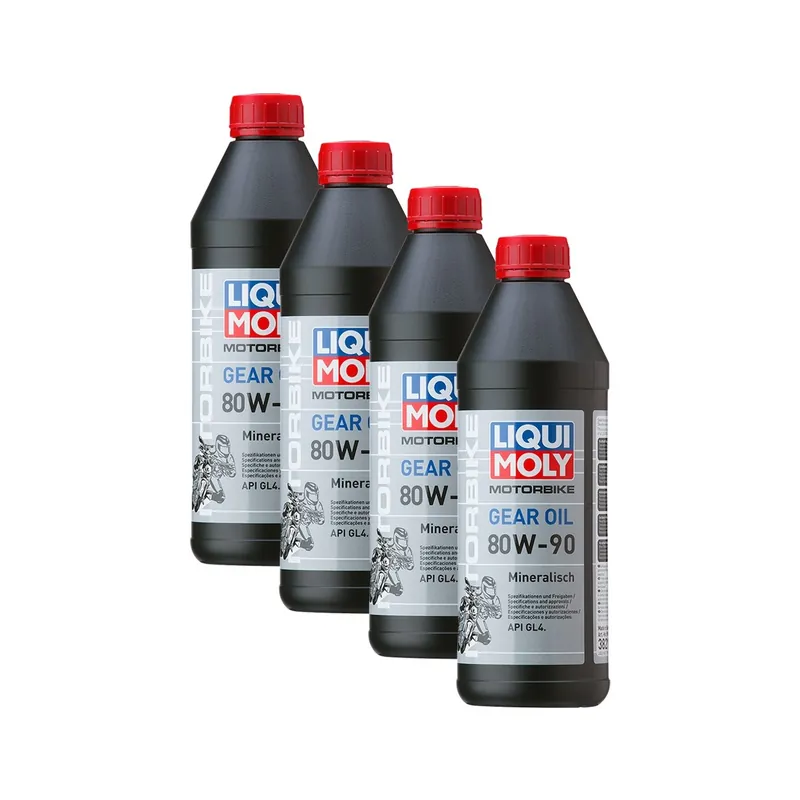 4x Liqui Moly 3821 Motorbike Getriebeöl Motorrad 80W-90 1L Markenware