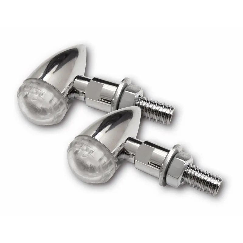 SHIN YO HI-Power LED-Blinker PB 2, Aluminium Gehäuse, verchromt, klares Glas Ausverkauf