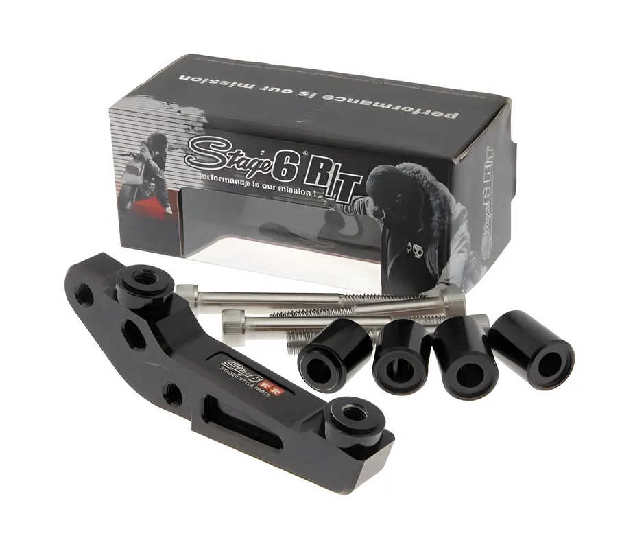 Kracherpreis Adapter für Stage6 R / T, 4-Kolbenbremssattel, für 190 / 240 / 280mm Bremsscheiben, MBK Booster / Gilera Runner / Yamaha Aer