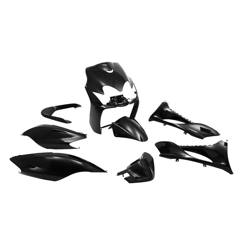 Preisknaller Verkleidungskit STR8 für MBK Mach-G / Yamaha Jog-R, komplett 9 Teile, schwarz