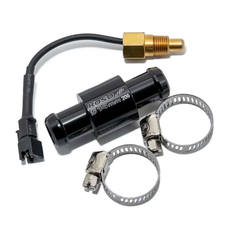 Temperaturfühler Adapter KOSO Wassertemperaturadapter für Wasserschläuche, Ø 14 mm für Streak Access, Peugeot Ludix 2 Snake Furious Atala Skeggia LC Bj. 12 - 2005 Kracherpreis