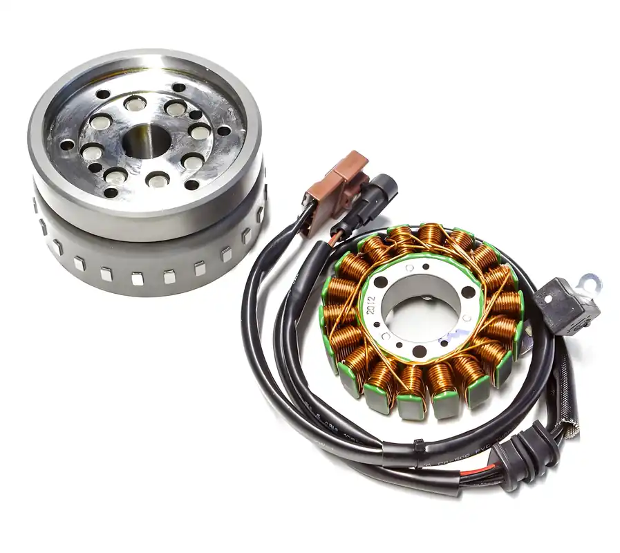 Nur Für Kurze Zeit Lichtmaschine und Polrad komplett für Piaggio 400-500 ccm 4T RMS (Achtung 2 Pakete)