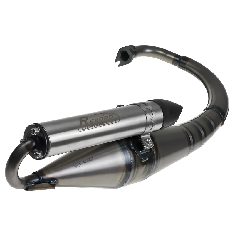 Billig Auspuff / Sportauspuff Giannelli Rekord mit ABE für Yamaha BWS NG, MBK Booster Aprilia SR AC Rocket Bump Slider Stunt Spy Amico Spirit Itteco Cool GL