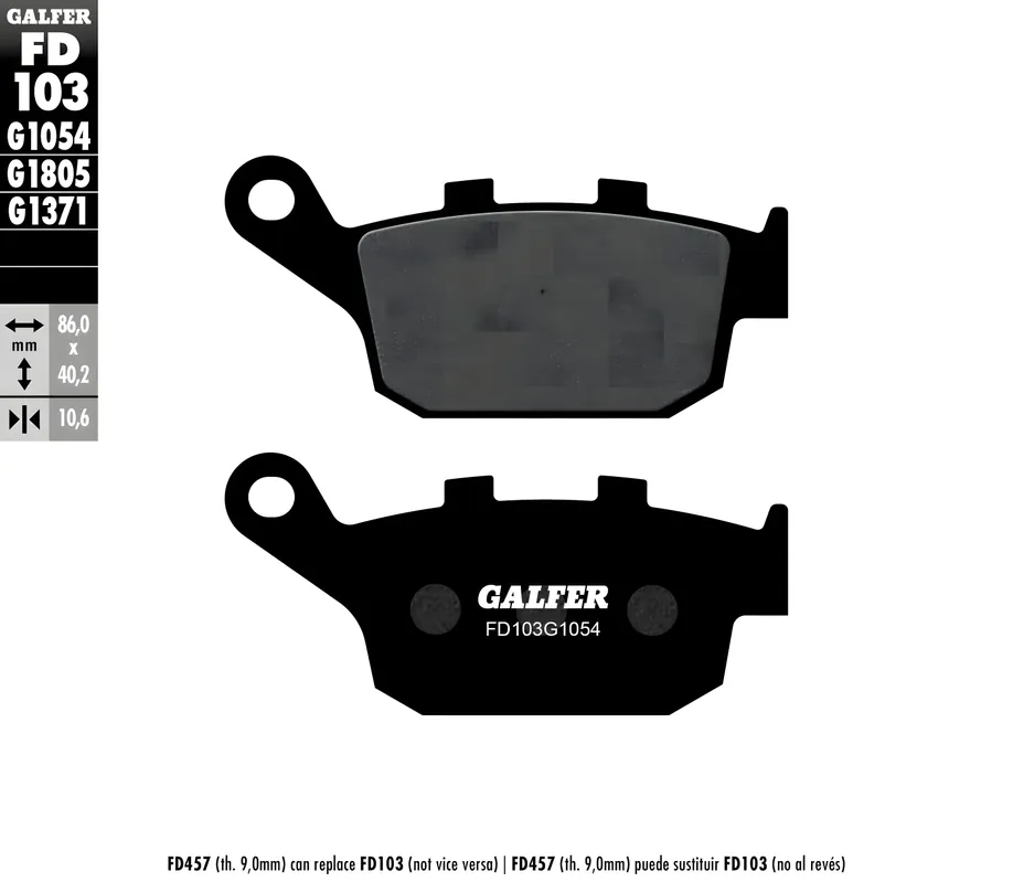 Bremsbeläge Set Galfer FD207G1054 & FD103G1054 Semi-Metall vorne & hinten für Honda FES Pantheon 125 ccm Bestpreis