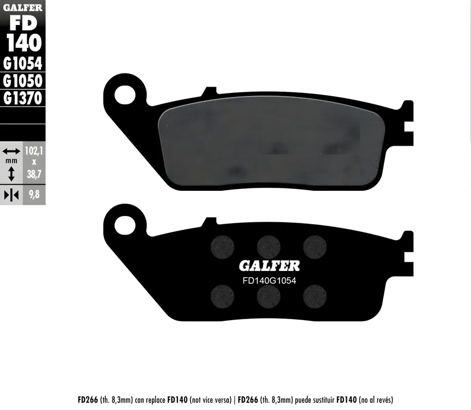 Top-Angebot Bremsbeläge Set Galfer FD140G1054 & FD344G1054 Semi-Metall vorne & hinten für Honda SW-T 400 ccm