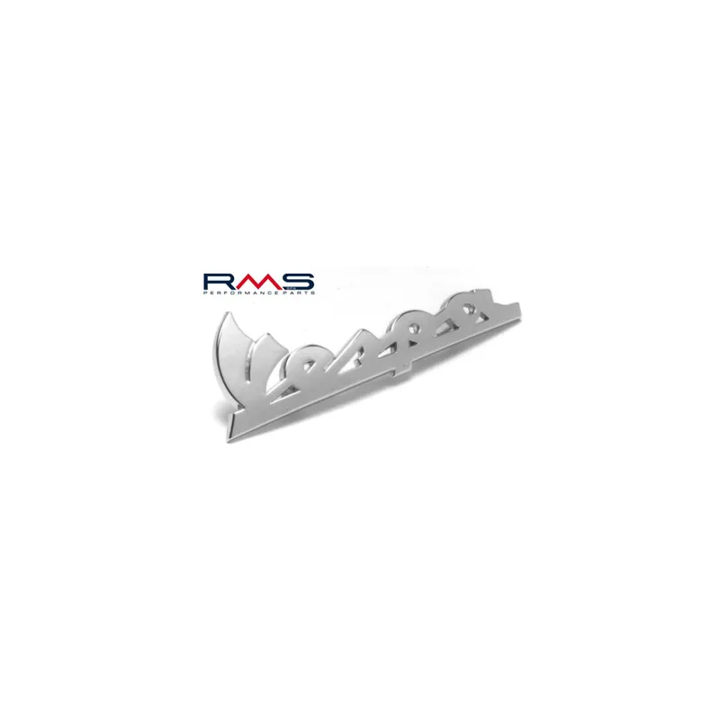 Super-Preis Emblem / Schriftzug " Vespa " Beinschild für PX MY / ET" ET4 - 2 Pins 80x34mm Lochabstand 45mm