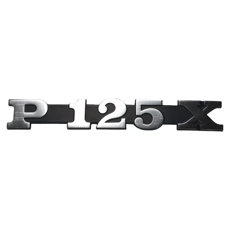 Emblem / Schriftzug " P 125 X " für Vespa P 125 X / Seitenhaube - 145x20mm Lochabstand 105mm Heißes Angebot