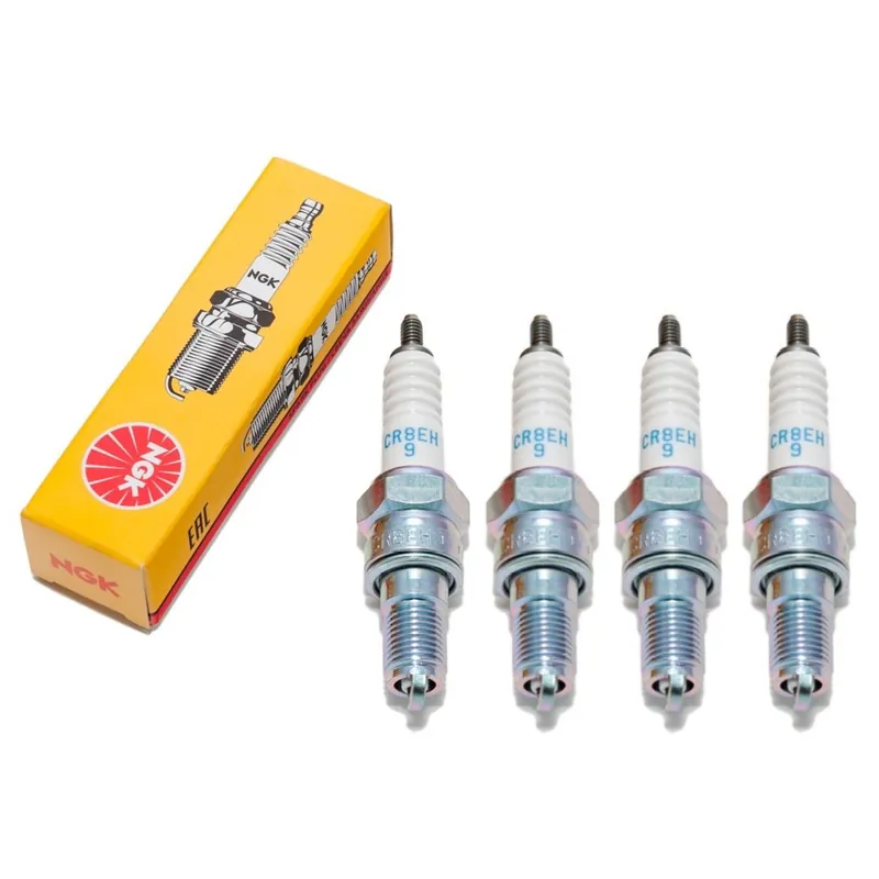 Zündkerzen Set NGK 4x CR8EH-9 Zündkerze entstört, 19,0mm Langgewinde Ø 10,0mm, 5219 / 5666 / 6791 Schnäppchen