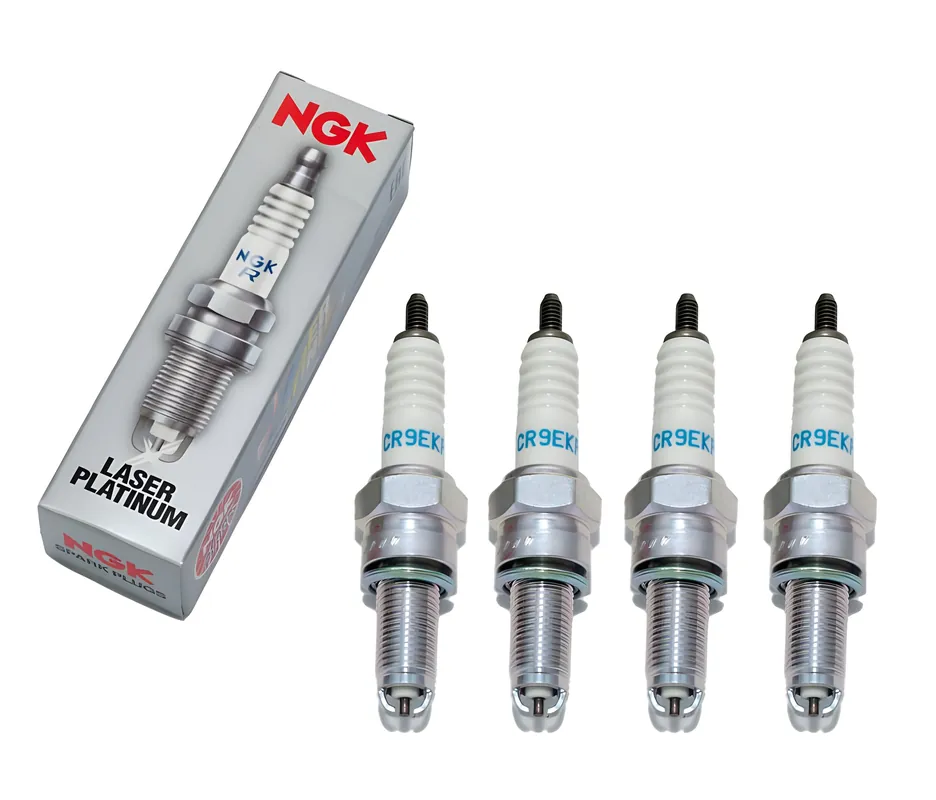 Zündkerzen Set NGK 4x CR9EKPA Platin-Zündkerze entstört, 19,0mm Langgewinde Ø 10,0mm 2-Massen-Elektrode, 7785 Rabatt