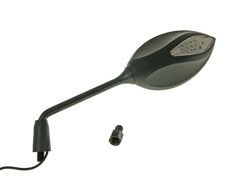Spiegel LED Drop rechts / links M10 schwarz für Yamaha Aerox 5 Cat, Peugeot Jet-Force C-Tech Vespa GTS 3 Super Piaggio Typhoon Speedfight 2 LC AC Gilera Markenware