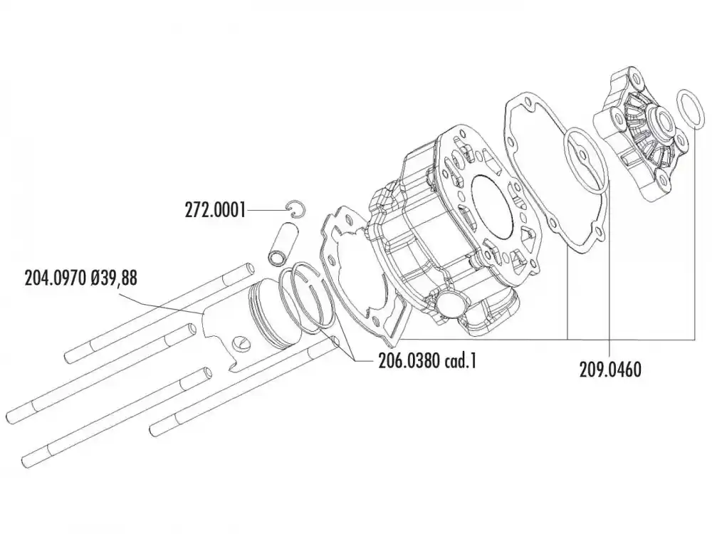 Heißes Angebot Kolbenring Polini Sport 50ccm 39,88X1mm für Derbi D50B0