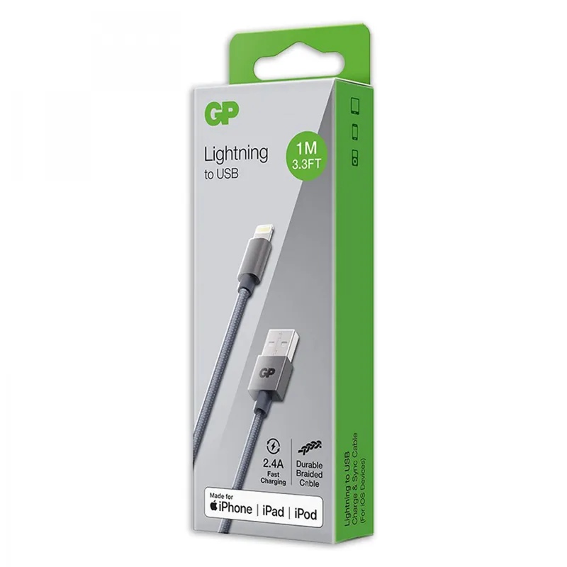 Schneller Versand Lightning USB zu USB Ladekabel GP 1m für iPhone, iPad und iPod