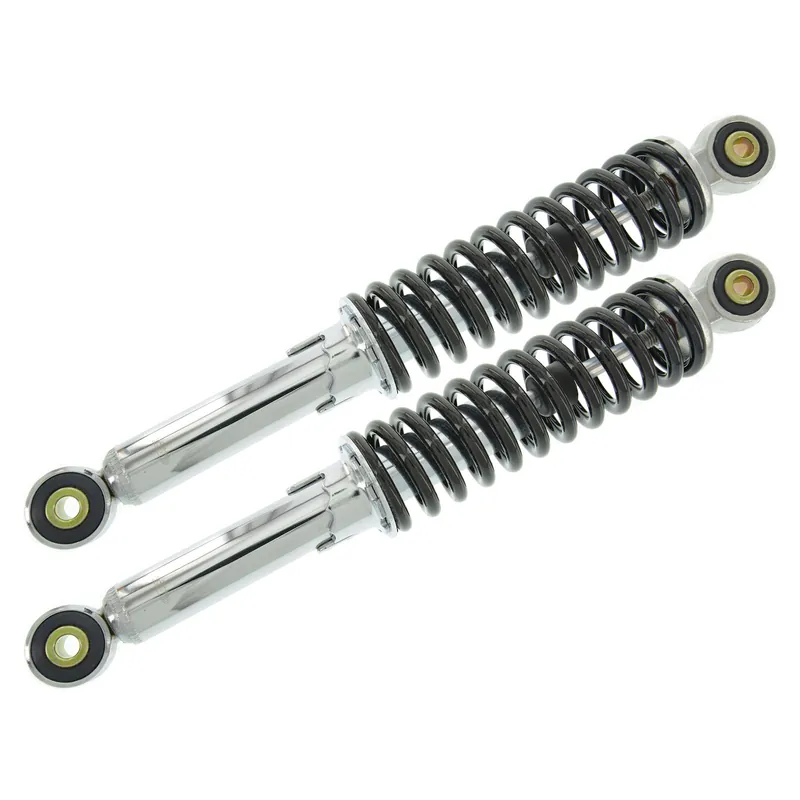Angebot Federbeine, verstellbar, verchromter Dämpfer, schwarze Feder, Länge ca. 300 mm - Ø-Auge 8 mm