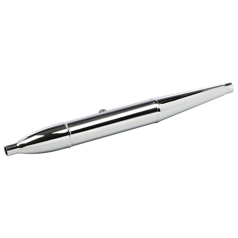 MZ Auspuff dreiteilig in Zigarrenform, L=920mm, D=40mm, mit Halterung, verchromt - für ES250 / 0, 175 / 0, 175 / 1 Saisonangebot