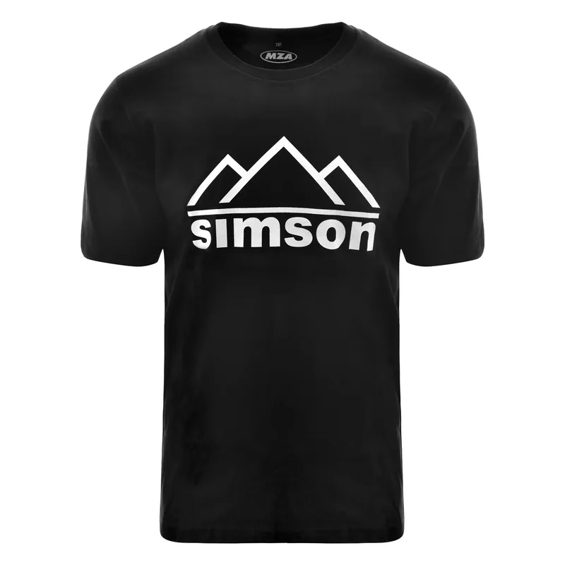 Super-Preis T-Shirt, Farbe schwarz, Größe XS - Motiv SIMSON Berge - 100% Baumwolle