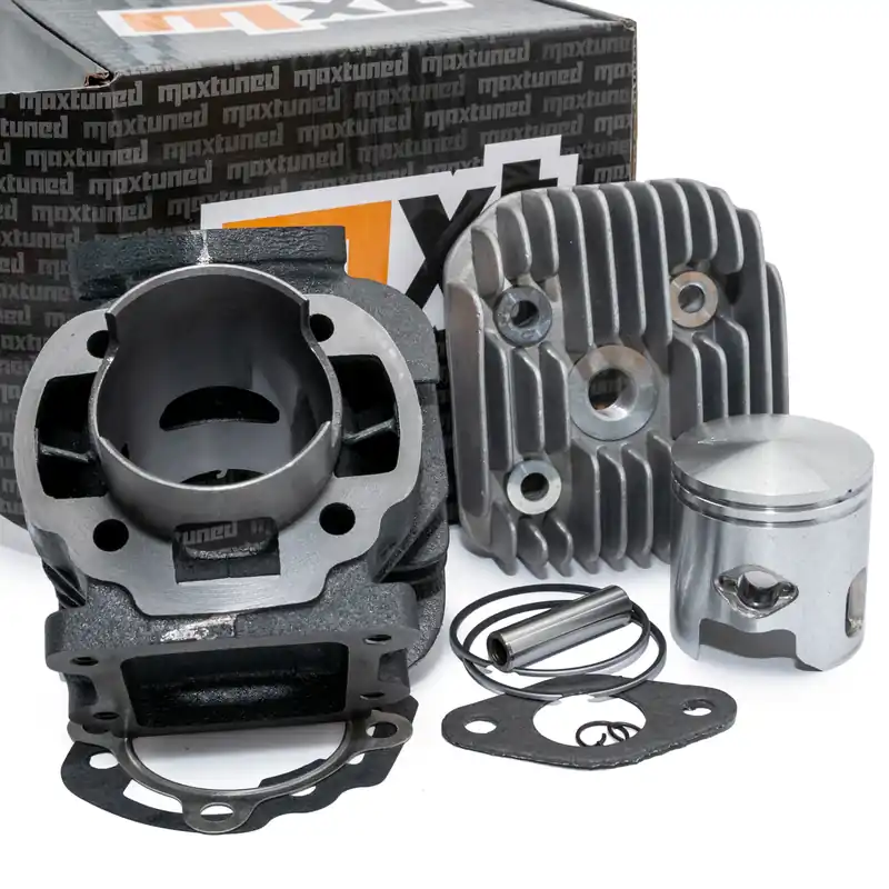 Zylinderkit MXT SPORT 70ccm AC komplett mit Zylinderkopf Kolben Dichtsatz für Minarelli stehend AC / Aprilia Amico / MBK Booster, Stunt / Yamaha BWS, Slider Neu