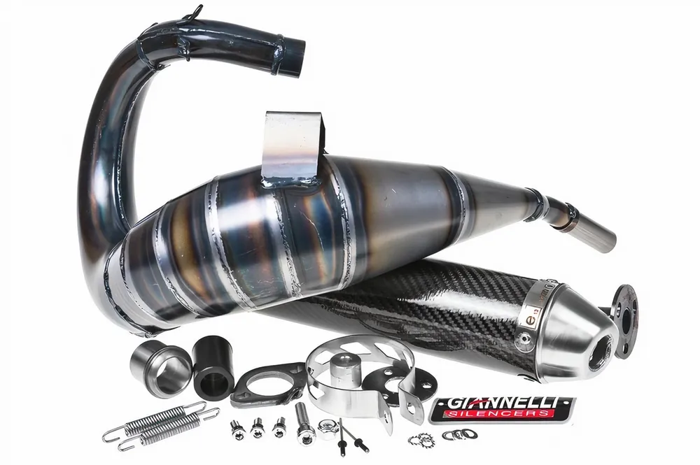Sofort Bestellen Auspuff Giannelli Enduro Carbon für Aprilia RX / SX 50 06-14 / Derbi Senda X-Treme 50 09