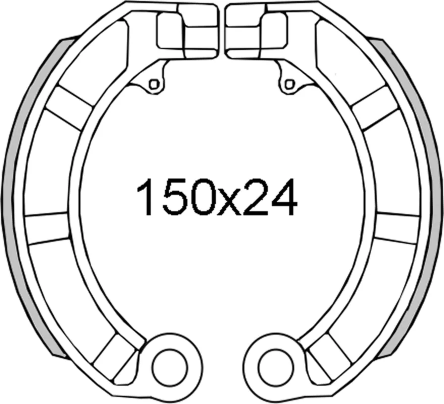 Bremsbacken hinten RMS für Piaggio Vespa PX 125-150-200ccm Bj. 1998>, 414450 Günstig