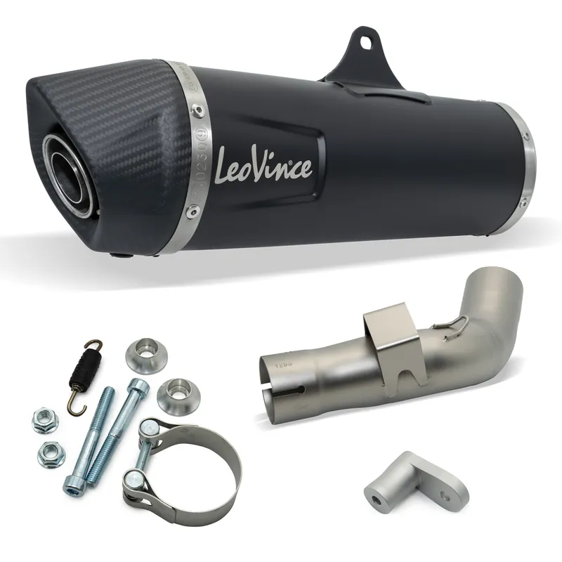 Sichere Zahlung Endschalldämpfer LeoVince NERO mit Zulassung, Edelstahl schwarz, Carbon Kappe für Kawasaki Versys 1000 Bj. 2019 - 2024 E4 / E5