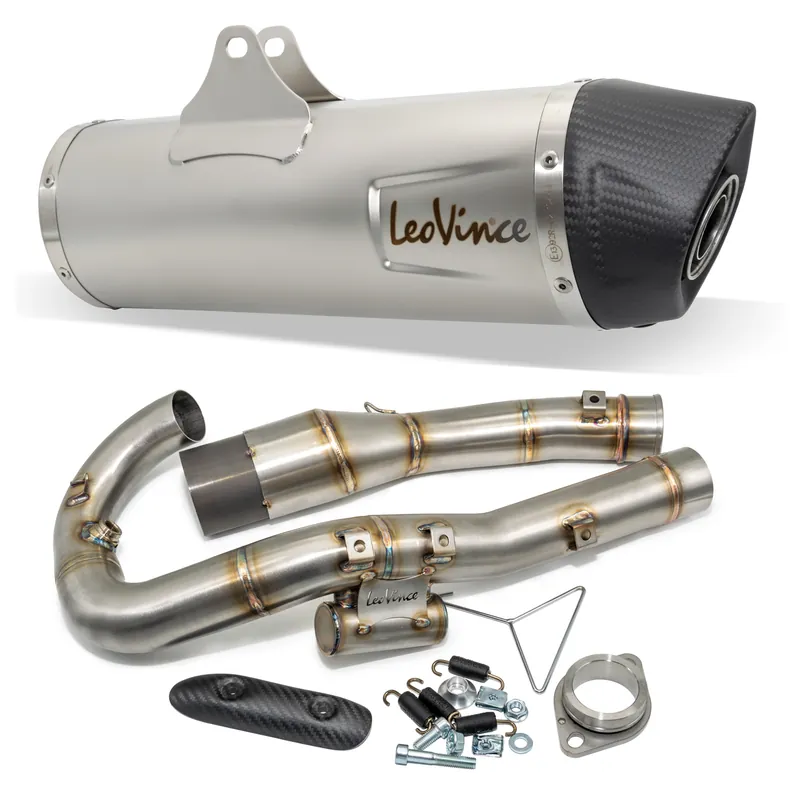 Auspuffanlage komplett LeoVince LV ONE EVO mit Katalysator & Zulassung, Edelstahl, Carbon Kappe & Hitzeschild für Gas Gas ES / SM 700 Bj. 2022 - 2024 E5 / KTM Enduro R / SMC R 690 Bj. 2019 - 2024 E4 / E5 Meistverkauft