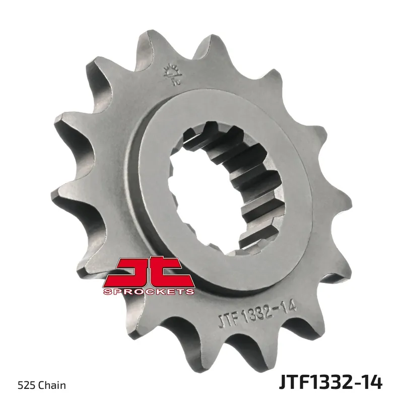 Echt Ritzel JT Sprockets 525 14Z feinverzahnt Innendurchmesser 26mm / 30mm für Honda CB F2 Seven Fifty R RA VFR F ABS Crossrunner X 750 - 1000 ccm Bj. 1991 - 2021
