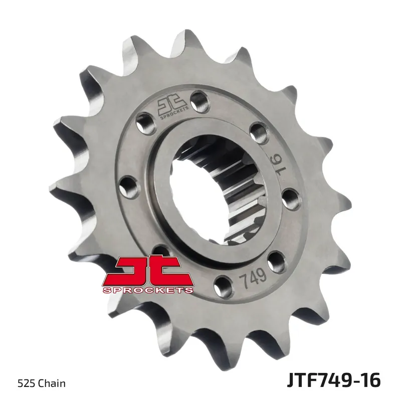 Ritzel JT Sprockets Racing 525 16Z feinverzahnt Innendurchmesser 24,5mm / 27,5mm für Ducati Panigale V4 Speciale S R 1098 Streetfighter ABS 1000 - 1299 Bj. 2012 - 2022 Neuheit