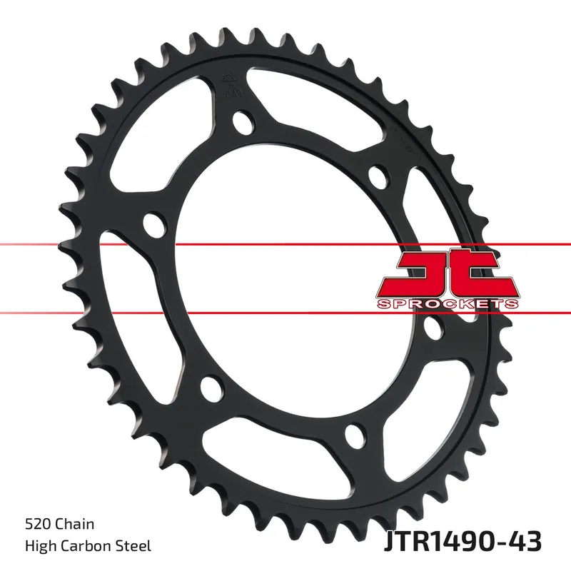 Kettenrad JT Sprockets 520 43Z Innendurchmesser 120mm Lochkreis 140mm für Suzuki GSX-R, Kawasaki W EN C 250 - 800 ccm Bj. 1989 - 2017 Geprüft