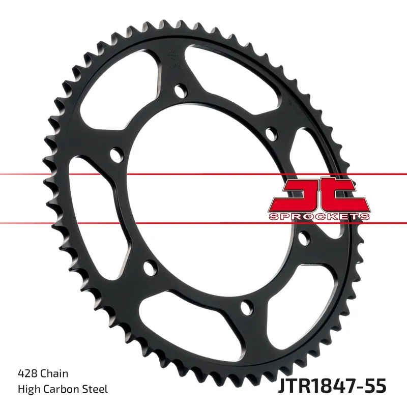 Markenprodukt Kettenrad JT Sprockets 428 55Z Innendurchmesser 120mm Lochkreis 136mm für Yamaha TDR R FZR RR 125 - 400 ccm Bj. 1990 - 2015