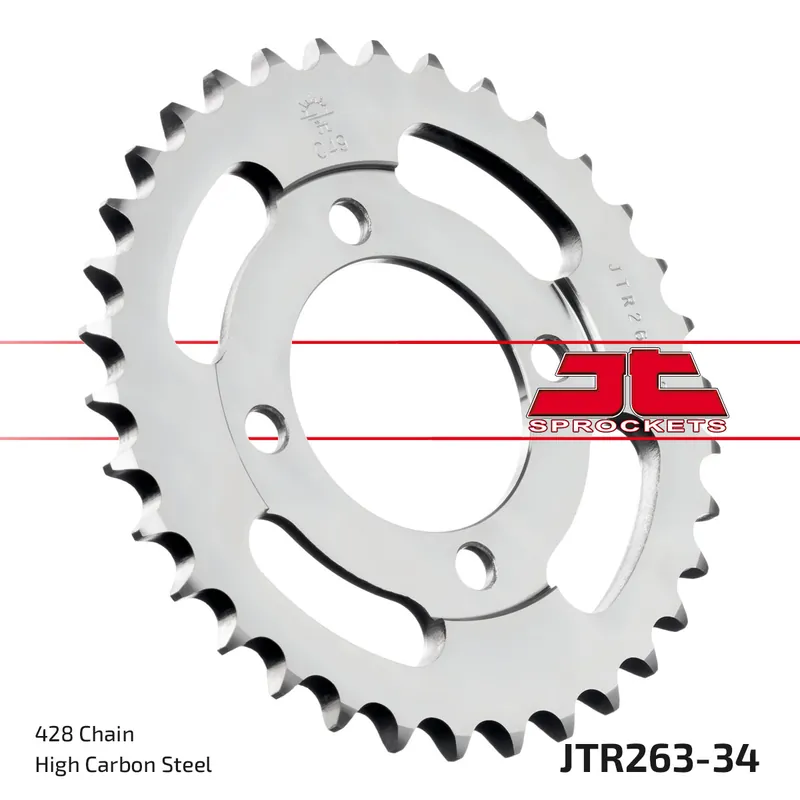 Neu Kettenrad JT Sprockets 428 34Z Innendurchmesser 54mm Lochkreis 70mm für FKM Mini Scrambler 125 ccm Bj. 2019 - 2021