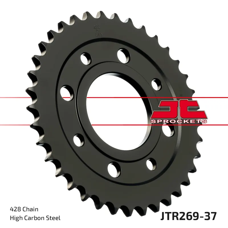 Kettenrad JT Sprockets 428 37Z Innendurchmesser 58mm Lochkreis 90mm für Kymco Zing K-Pipe, Daelim VC Advance VT VS Brixton Crossfire Honda MSX Roadwin Expressversand